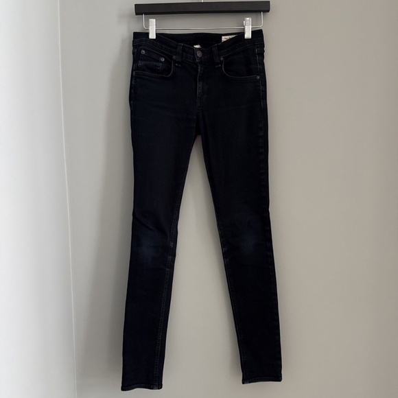 Rag & Bone Skinny Jeans Black Wash Size 26 Style W1513K520 Color COAL - Picture 1 of 8
